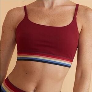 NWT Marine Layer Margo Sports Bra in Cabernet Size XS